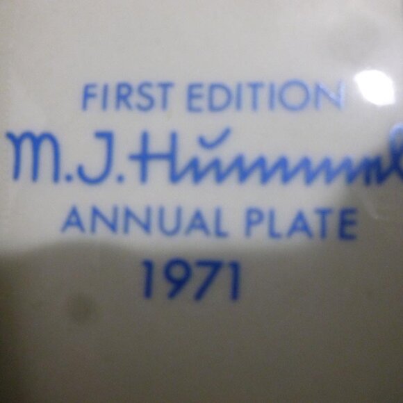 HUMMEL W.GERMANY PORCELAIN 7 1/2" ANNUAL PLATE # 264 FIRST ISSUE  1971s MKD 8125 - Picture 5 of 6